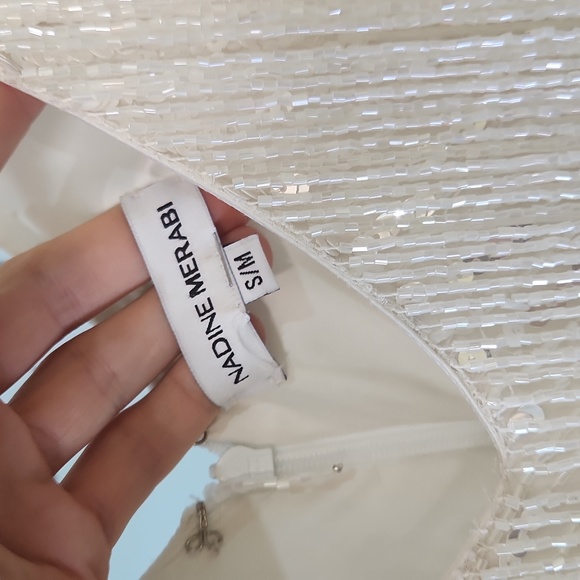 Nadine Merabi White Sadie Dress in size SM - Picture 5 of 14